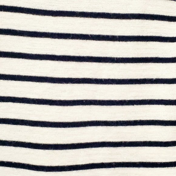 J Crew Striped Faux Leather Elbow Patches Swing Sweater Sz XXS - Picture 3 of 9